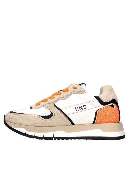 Sneakers in camoscio e tessuto HUNDRED 100 | W686-01 CB.312BIANCO-ARANCIO-NERO